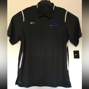 NIKE DRI FIT Color 061 Graphite/Grey Polo Shirt  SZ XL logo